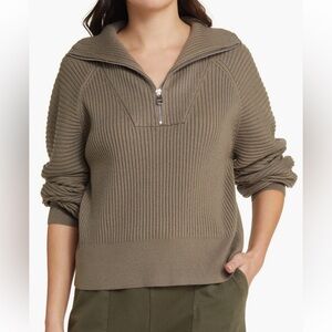 Varley Reid Ribbed Half-Zip Sweater